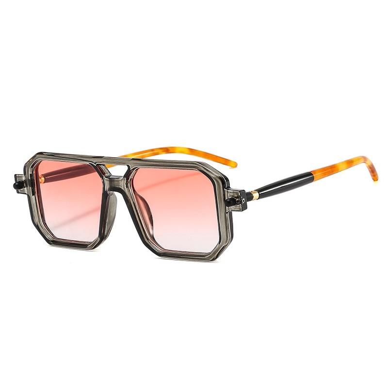 New Square Sunglasses For Men Women Fashion Luxury Retro Double Bridges Clear Anti-Blu-Ray Glasses Frame Tranding Shades Uv400