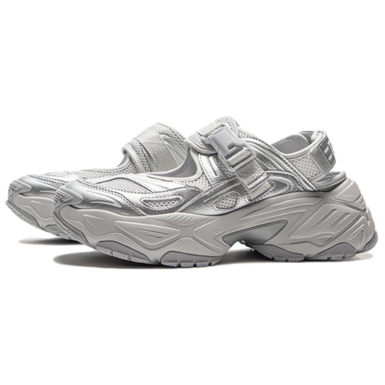 Li Ning Коричневый Сахар 2 Нескользящие, Износостойкие, Дышащие, Упругие Низкие Повседневные Кроссовки Женские Серебристые AGUV022-2