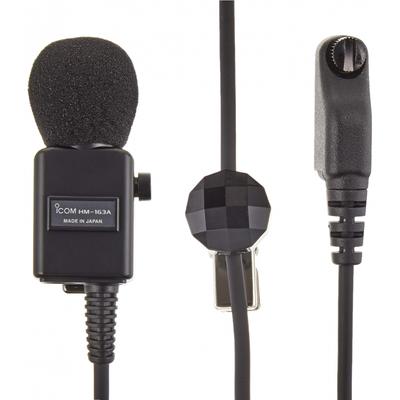 Микрофон с прищепкой Icom HM-163A с водонепроницаемым разъемом и переключателем PTT