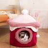 Новый домик для мороженого, гнездо для питомца, милый домик для кошки принцессы, забавный домик для кошки, теплый домик для собаки на осень и зиму