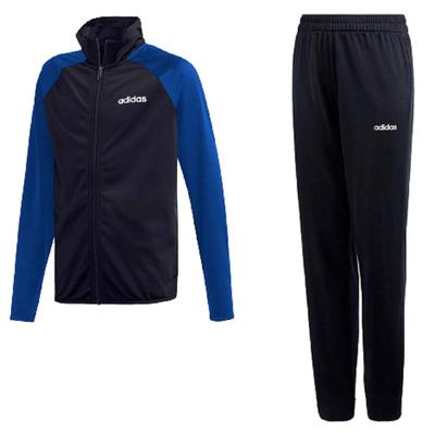 Adidas B ESSENTIALS Трикотажная тренировочная куртка и брюки Размер 150 Легенда Спортивный костюм, Джерси, Комплект, (145-155 см), FTN26, Чернила/Синий
