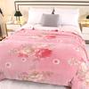 Bonenjoy 1pc Blanket Floral Style Bedspread Fleece Blanket Plaid Travel Shawl Sofa Nap Blankets Home Bedsheet Manta
