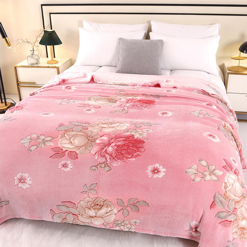 Bonenjoy 1pc Blanket Floral Style Bedspread Fleece Blanket Plaid Travel Shawl Sofa Nap Blankets Home Bedsheet Manta