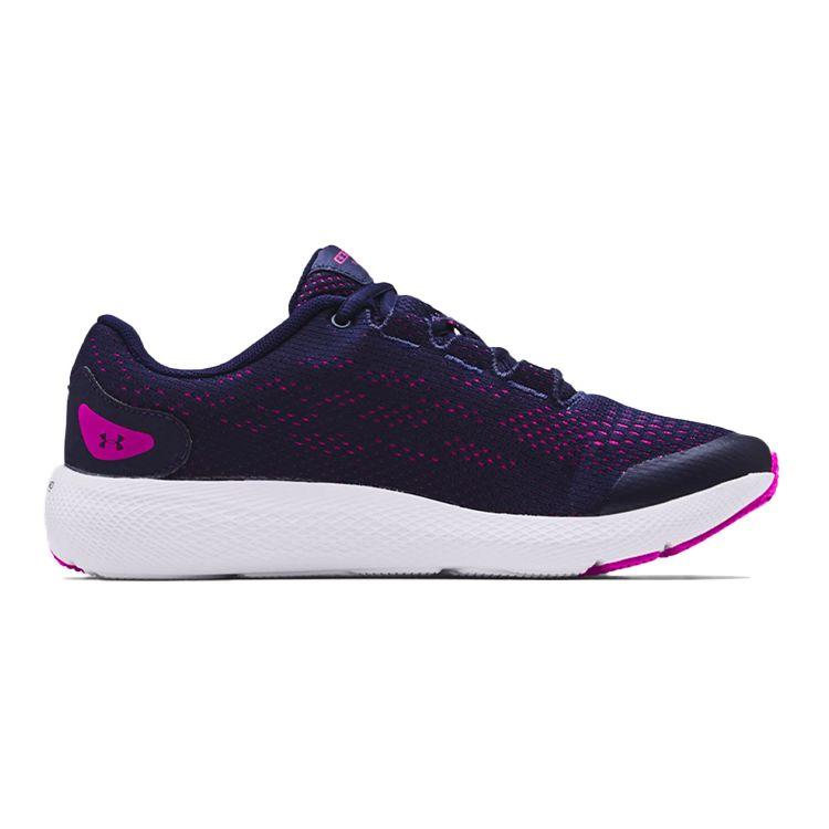 Under Armour Charged GS Soft Comfortable Low Top Kids Running Shoes Kids Running Shoes Purple 3022860-404