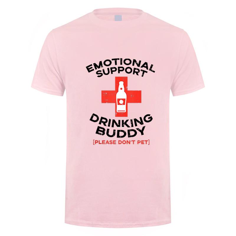 Summer Casual Unisexs Tshirt Emotional Support Drinking Buddy Adult Funny Drinking T Shirt Unisex Tops Tee DY317