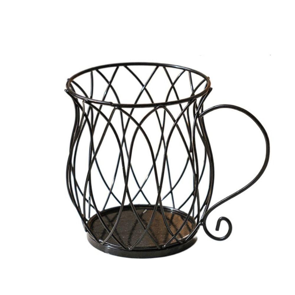 Hollow Coffee Capsule Holder Metal Wire Coffee Pod Storage Stand Elegant K Cup Organizer  Kitchen