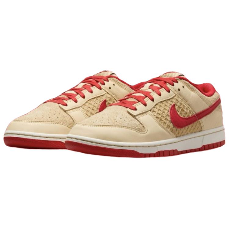 Nike Мужские кроссовки Dunk Low Strawberry Waffle Tan Pale-Vanilla University-Red HJ9100-294