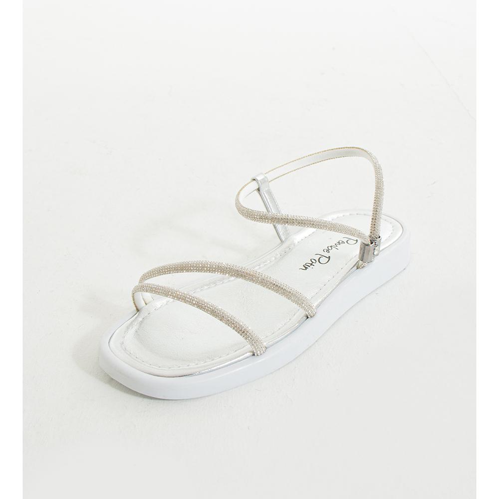 Элегантные женские сандалии с двойной полосой и удобной подошвой из камня 020-7502-23