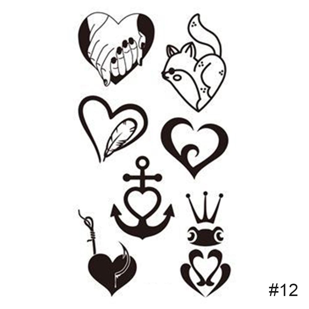 Простые черные маленькие свежие татуировки наклейки водонепроницаемые долговечные татуировки наклейки рука нога грудь боди-арт татуировки наклейки