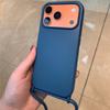 Чехол-lanyard из жидкого силикона для iPhone 17 Air 16 14 15 Plus 11 12 13 Pro Max, мягкий, противоударный, матовый
