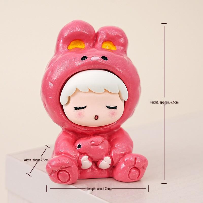 Милая полимерная кукла: Фигурка-сюрприз для украшения автомобиля и рабочего стола, брелок-шарм