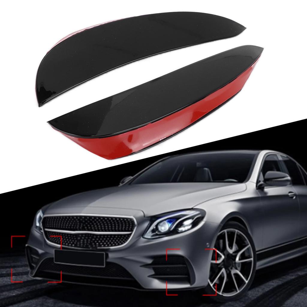 Спойлер Canards Kit ABS Черный Простая установка Передний бампер Диффузор Износостойкость для автомобильных адаптаций