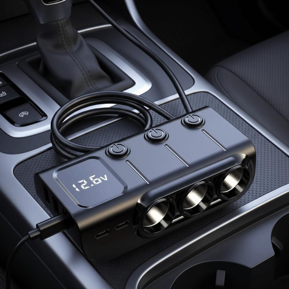 Fast Charger Car Charger Adapter Multi Ports Car Socket Splitter Durable Car Inverter Dashcam