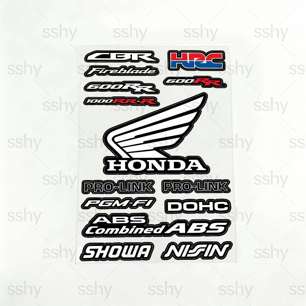 FOR HONDA RACING Fashion Universal Scratch Resist Reflective Waterproof Stickers For Auto Motorcycle Helmet Mug RefrigeratorOW3 lcnd9
