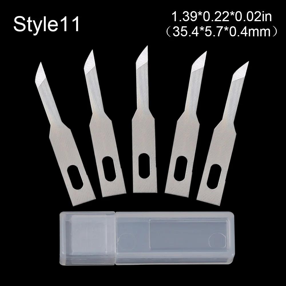 5Pcs Engraving Non-Slip Metal Scalpel Knife Parts Blades Cutter Craft Knives for Mobile Phone PCB Repair Hand Tools