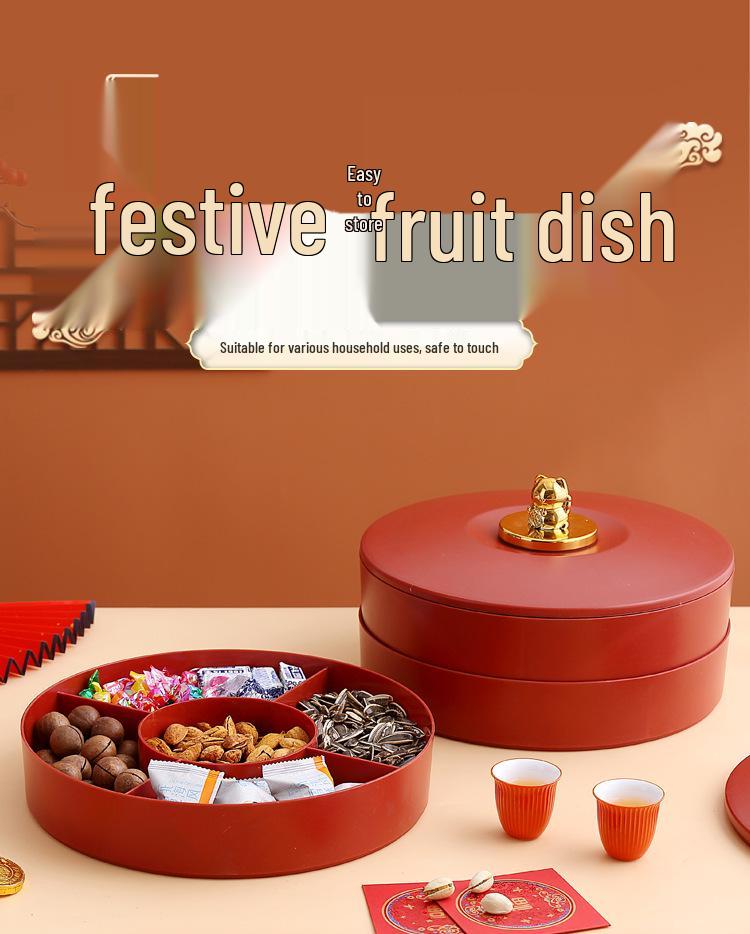 Дом Гостиная Коробка для демонстрации фруктов и закусок - Праздничная фруктовая тарелка и конфетница