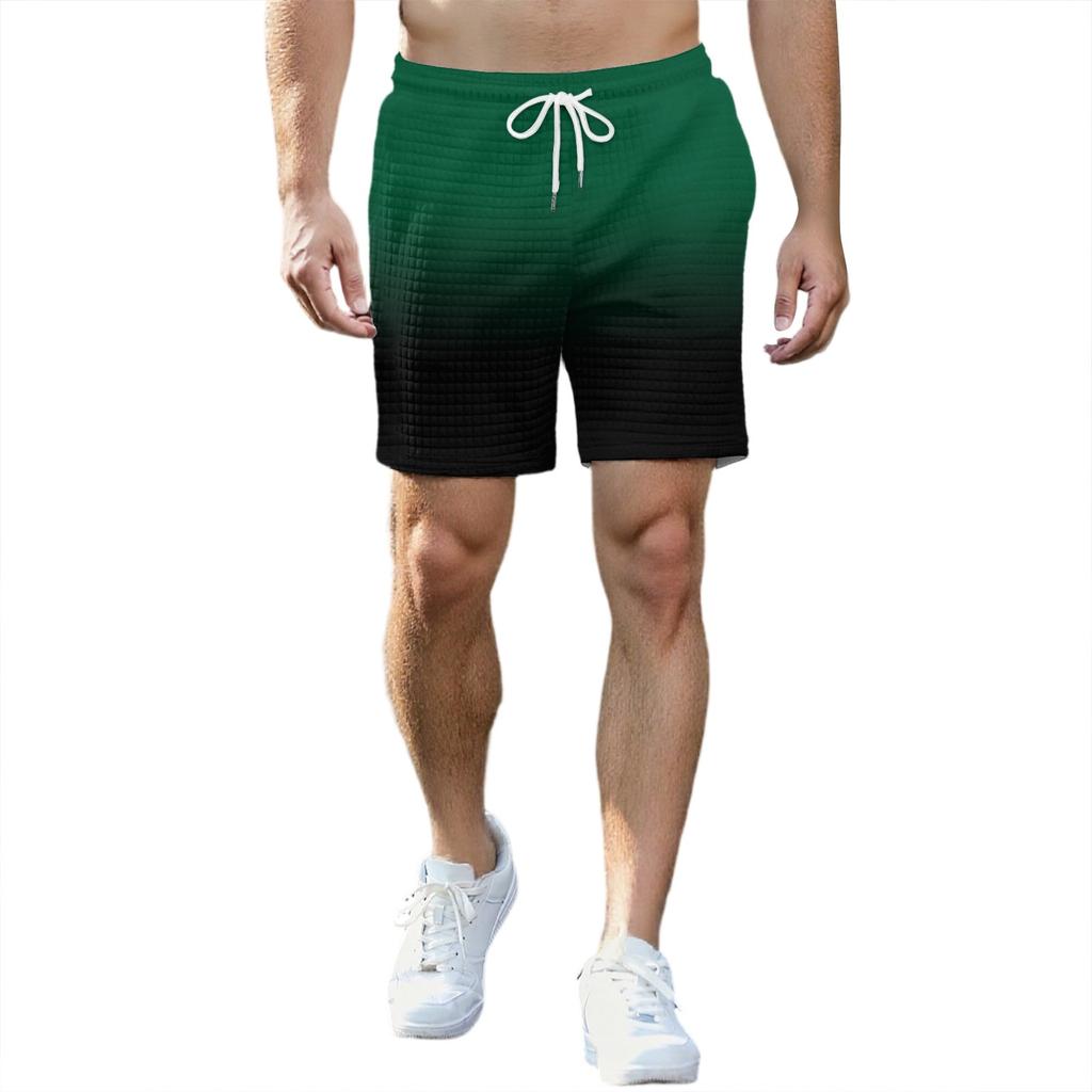 Мужские модные спортивные шорты с принтом, эластичный пояс, карманы, спортивные шорты