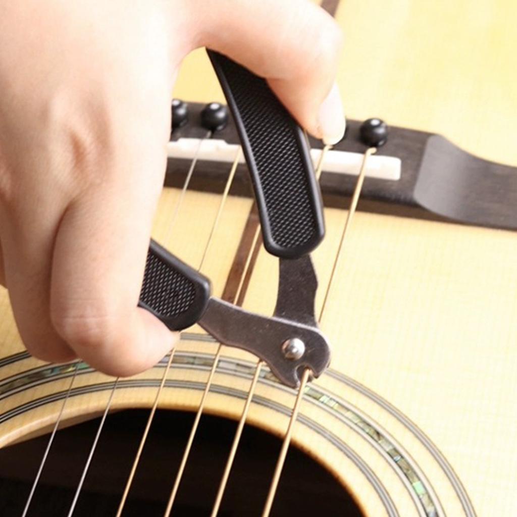 Portable String Winder Cutter Bridge Pin Puller 3 In 1 Musical Instrument Maintenance Tool for Guita