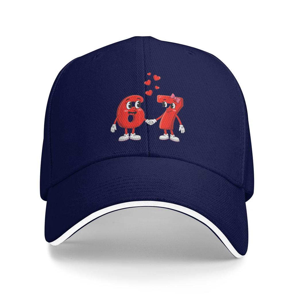 Funny 6 7 Valentines Heart Six Seven 67 Valentine's Day Love Baseball Cap Street Trucker Hat Summer Men Outdoor Snapback Cap