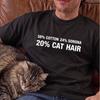 Cat Lover Casual Funny Cat Hair Themed Slogan Casual T Shirt Unisex Loose Oversized Casual Streetwear Cotton Summer Graphic Tee