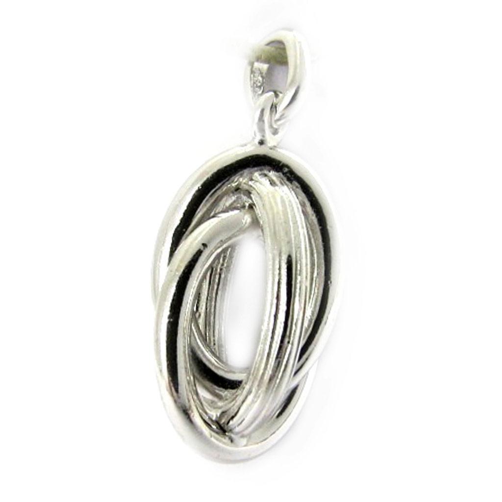 Les Trésors De Lily [L6292] - Серебряный кулон Forçat Double Antillais (родиевое покрытие) - 17x9 мм