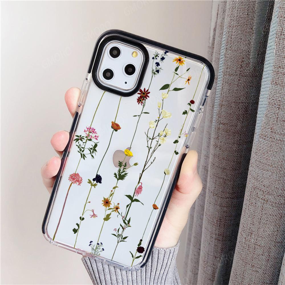 Взрыв внешней торговли — это не просто цветок iPhone14 двухцветный ТПУ прозрачный чехол Apple 17 цветочный чехол для мобильного телефона 16