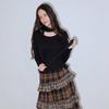 Gnarly Scarf SeT Color ConTrasT Lace T shirT es4oTl03