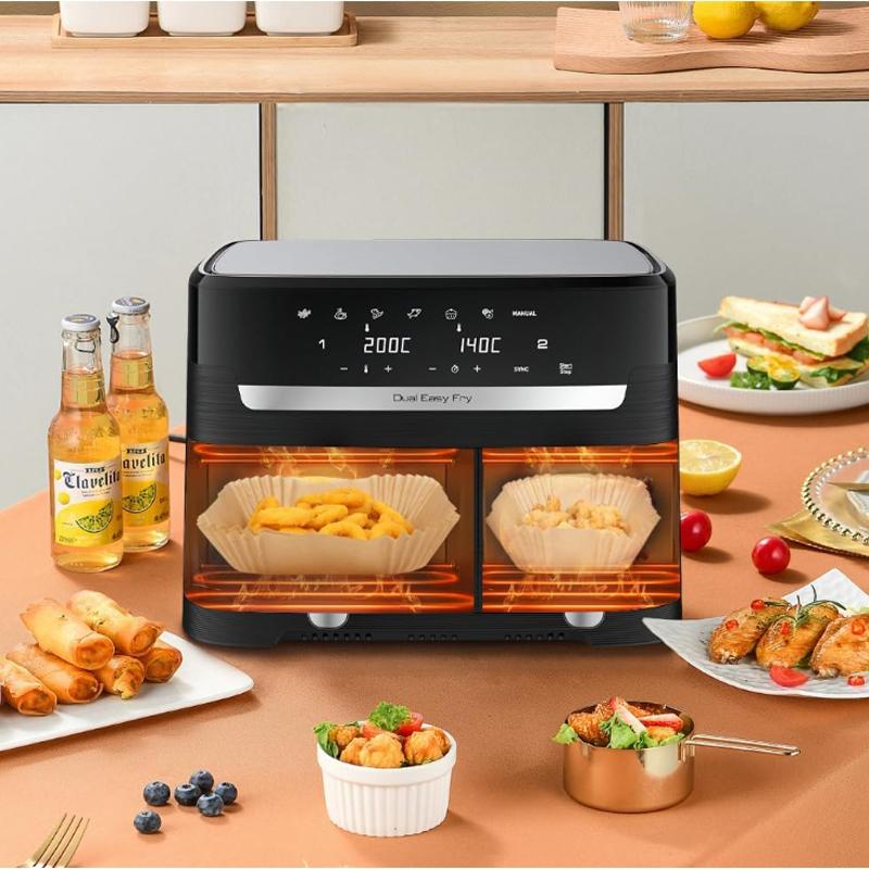 100x Air Fryer Liners Disposable Paper Liners Non Stick Parchment for Ninja Dual