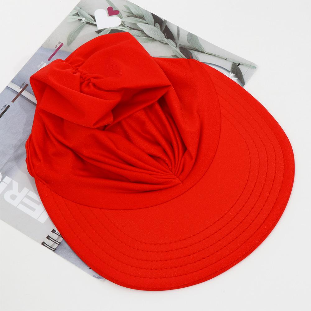 Женская эластичная анти-ультрафиолетовая солнцезащитная шляпа с открытыми полями и большими очками для спорта