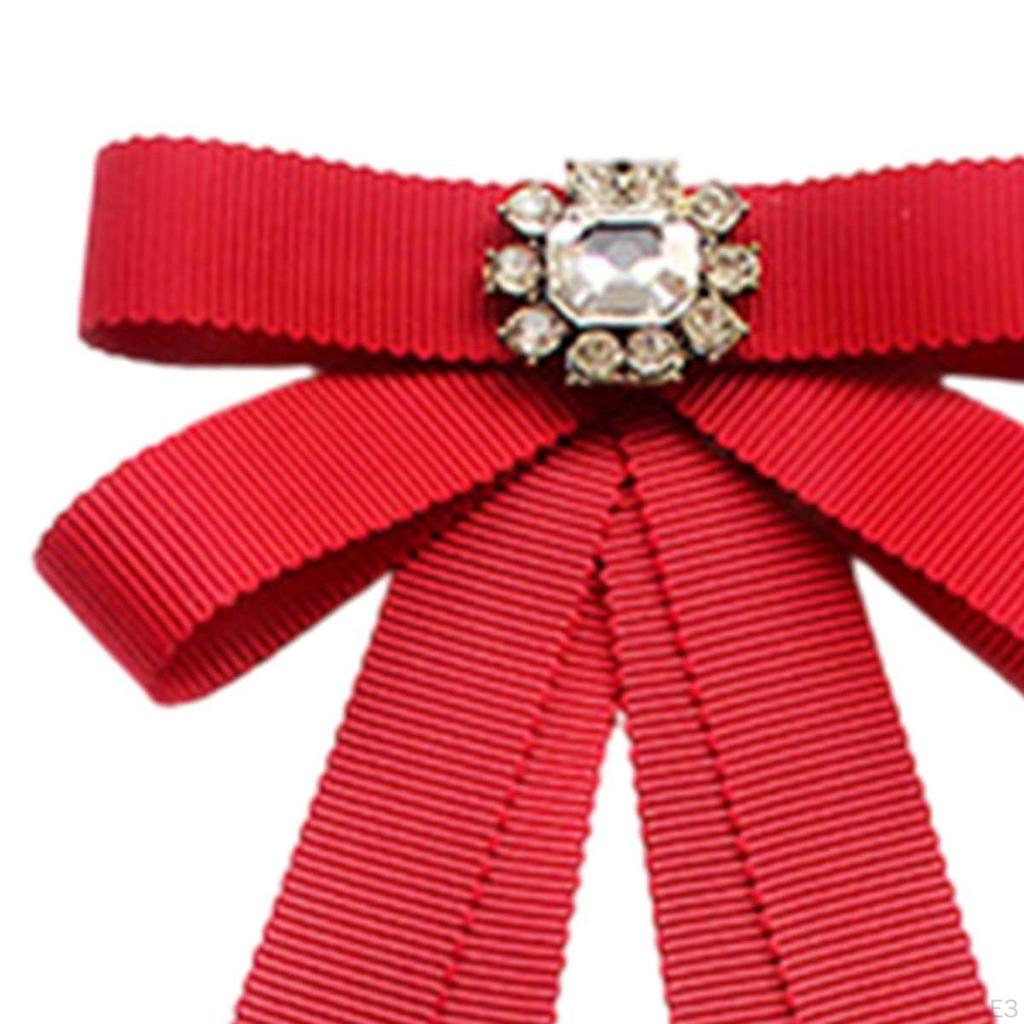 Bow Tie for Women Neck Brooch Pin Pre Tied Bowtie Ribbon Clothing Accessories