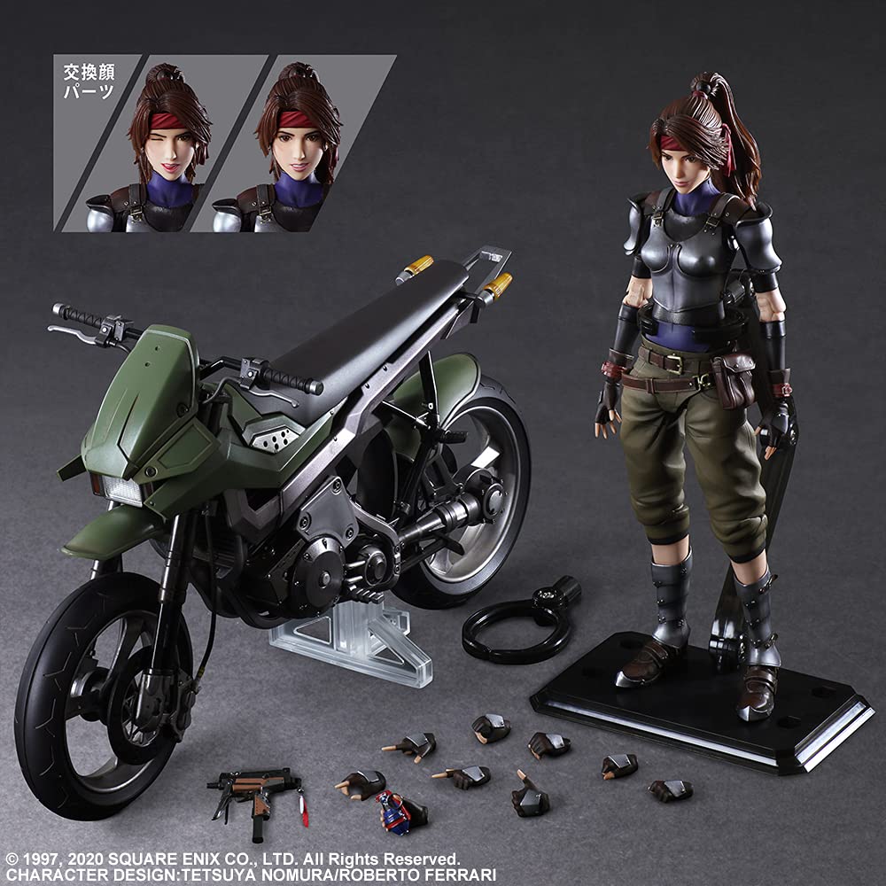 SQUARE ENIX Final Fantasy VII Remake PLAY ARTS Kai Jessie Bike SET PVC Painted Movable Figure &