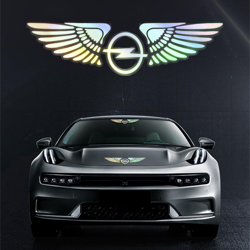 VKXG1 Colorful Reflective Laser Angel Car Window Rear Trunk Rearview Mirror Sticker For Opel OPC Astra K Vectra Corsa Zafira Insignia