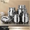 Large Capacity Stainless Steel Sealed Bucket for Tea, Edible Oil, Milk, Mandarin Peel, and Rice Storage