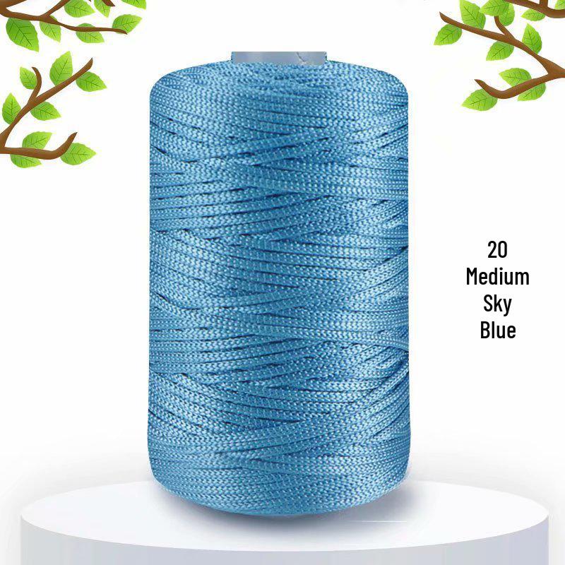 125 г Легкая Ледяная Шелковая Льняная Пряжа для Летних Шляп, Средней Тонкости Вязания, Сумок DIY, Подушек и Блестящая Полая Пряжа