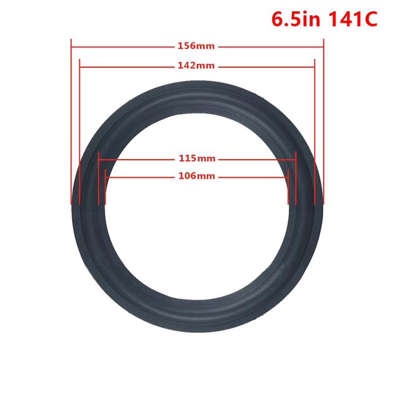 1Pc Black Speaker Rubber Repair 4/5/6.5/8/10Inch Suspension Surround Folding Ring Full Range Woofer Speaker Replacements