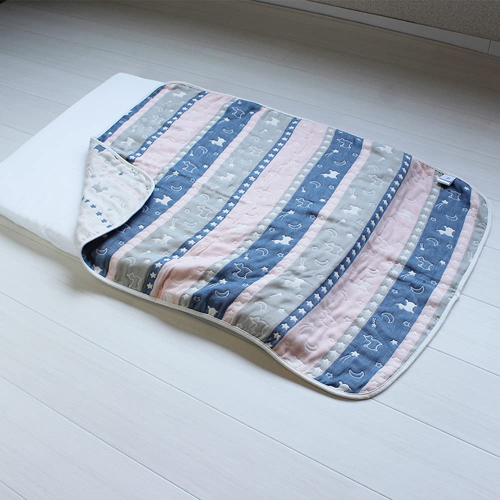 Rody nino nino Rody Марля Сделано в Детское Одеяло-пеленка 6-слойное одеяло, Япония, (Розовый/Темно-синий)