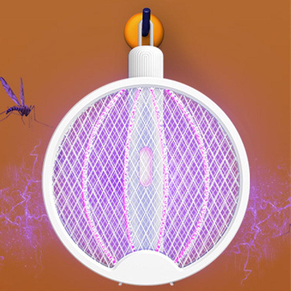 Foldable Bug Zapper Racket Rechargeable Mosquito Swatter Fly Killer and Mosquito Trap Lamp for Home Indoor Outdoor
