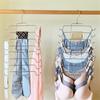 Metal Door Hanger Hook Belt Storage Tank Tops Hanger Folding Closet Organizer Bra Hangers