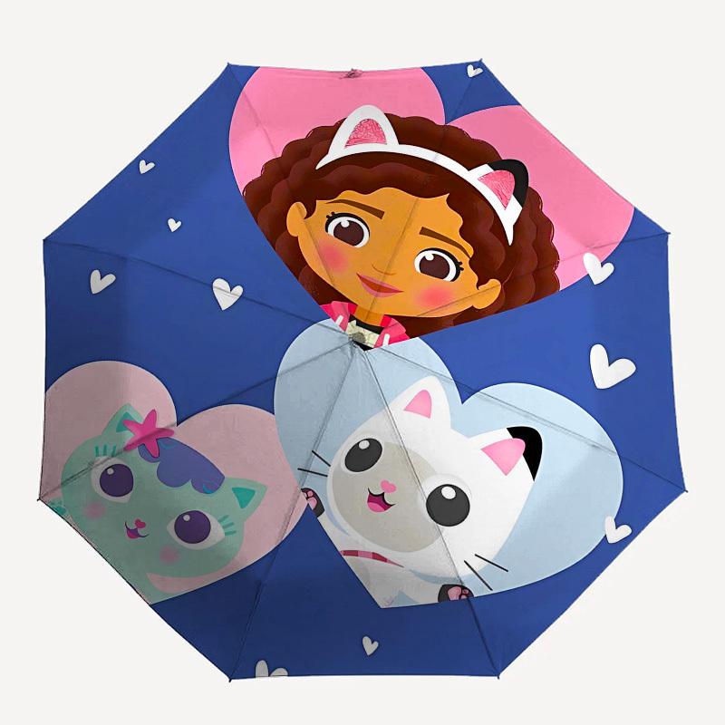 GirlfriendCats Automatic Opening and Closing, 8 rib Structure Portable Umbrella, Suitable for Men and Women in All Seasons Perfect Gift for