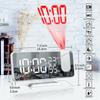 LED Alarm Clock Big Screen Temperature and Humidity Electronic Display Radio And Time Projection Function Clock Rechargeable
