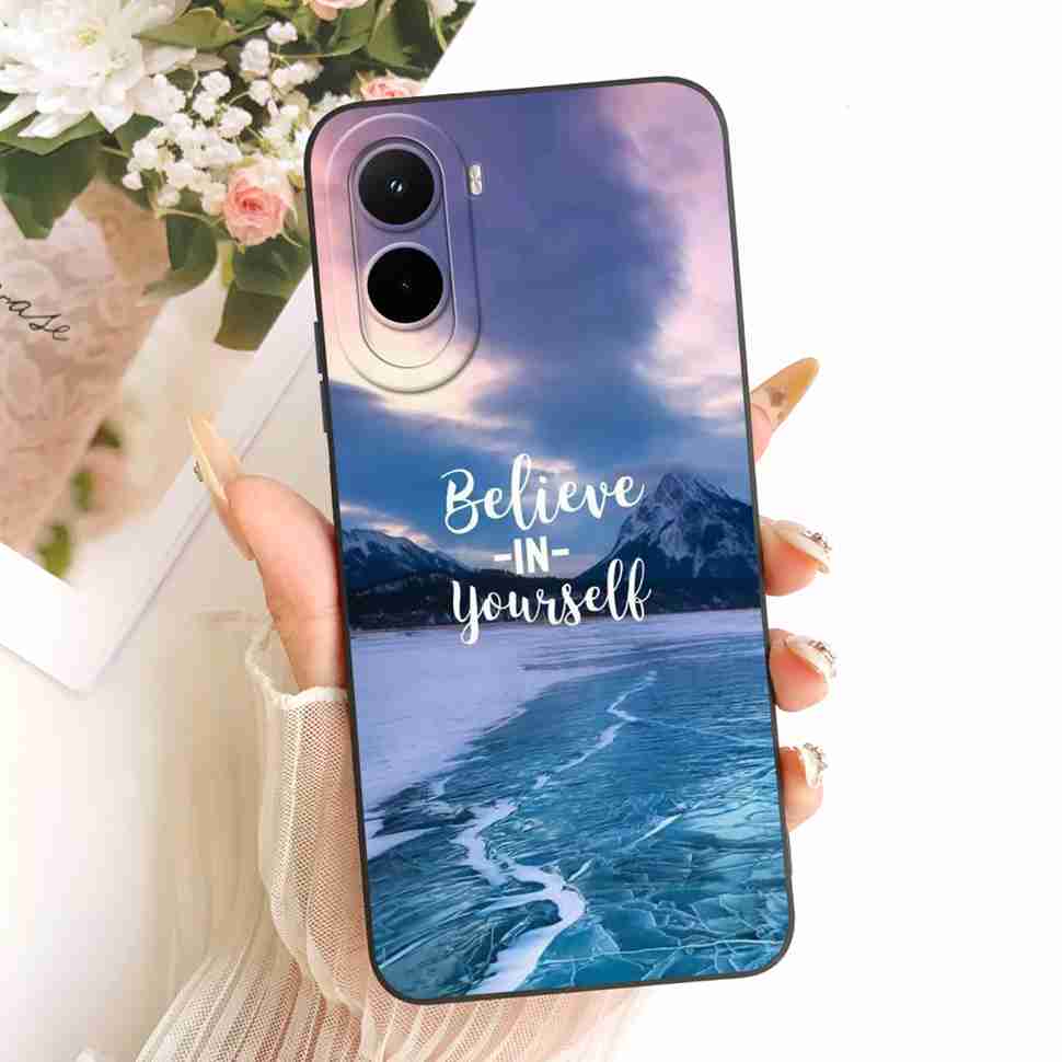 Silicone Case For Xiaomi Poco M7 4G Case Cute Cat Flowers Soft Slim Phone Cases For Xiaomi Poco M7 PocoM7 4G Cover Bumper