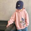 Children Clothing Teen Long Sleeve Hooded Tops Winter Christmas Sweatshirt Autumn Boys Girls Cartoon Santa Print Pullover