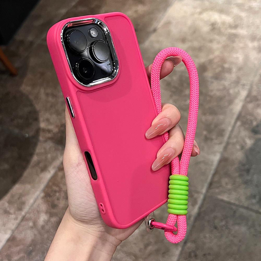 Роскошный Мягкий Силиконовый Чехол Для Телефона С Шейным Ремнем Для iPhone 11 12 13 14 15 16 Pro Max Plus Ударопрочные Бамперные Чехлы