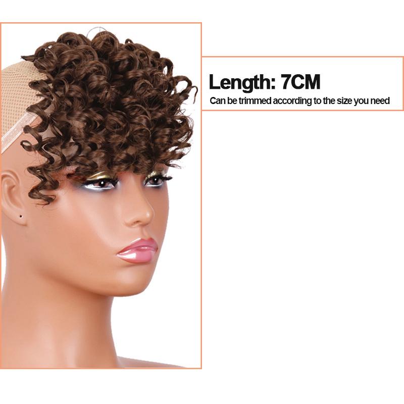 MISS WIG Парик с краями, женские синтетические искусственные короткие шпильки с челкой, наращивание волос, странное вьющееся наращивание натуральных волос