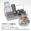 CB Japan Water Bottle Drainer Compact Stainless Atomic Stand, Foldable, Storage, Steel,