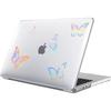 Protective Case for MacBook Pro 16" - BRAND - Model M1/M2/M3/M4 - Transparent - Butterfly Pattern - Ventilation