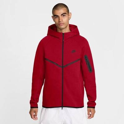 Толстовка Tech Full-Zip Windrunner Hoodie (HV0949) спортивный красный/черный