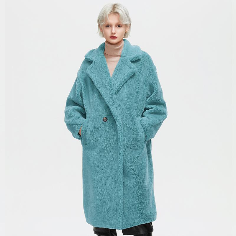 ziai Пальто Тедди с заниженными плечами и наклонными карманами