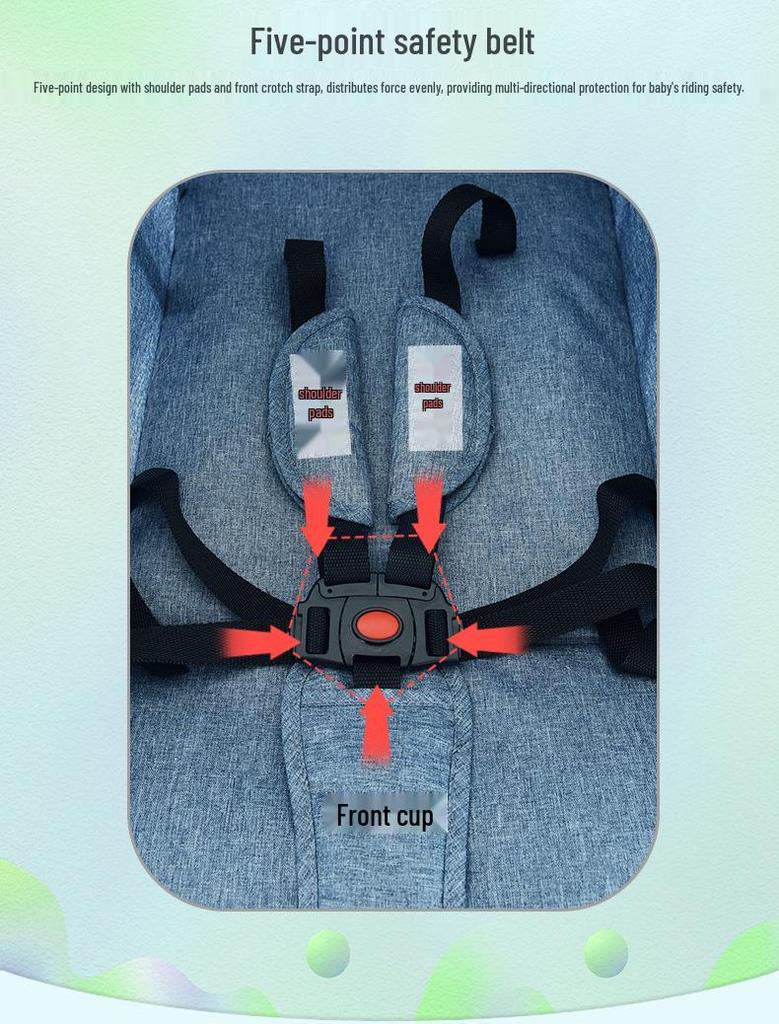 Huaying Lightweight Foldable Baby Stroller - Sit & Recline, One-Button Fold, Ideal for Newborns & Toddlers