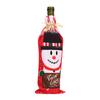 Christmas Wine Bottle Covers Santa Claus Snowman Elk Champagne Bottle Cover Xmas Table Festival Decoration Cartoon Printing